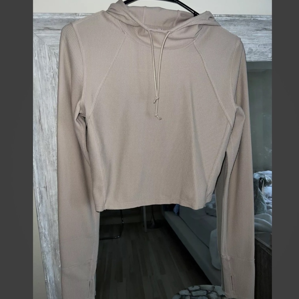 Women's Tan Hoodie Top